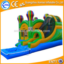 Atraente outdoor / indoor inflável jogo inflável bouncy castelo com água slide